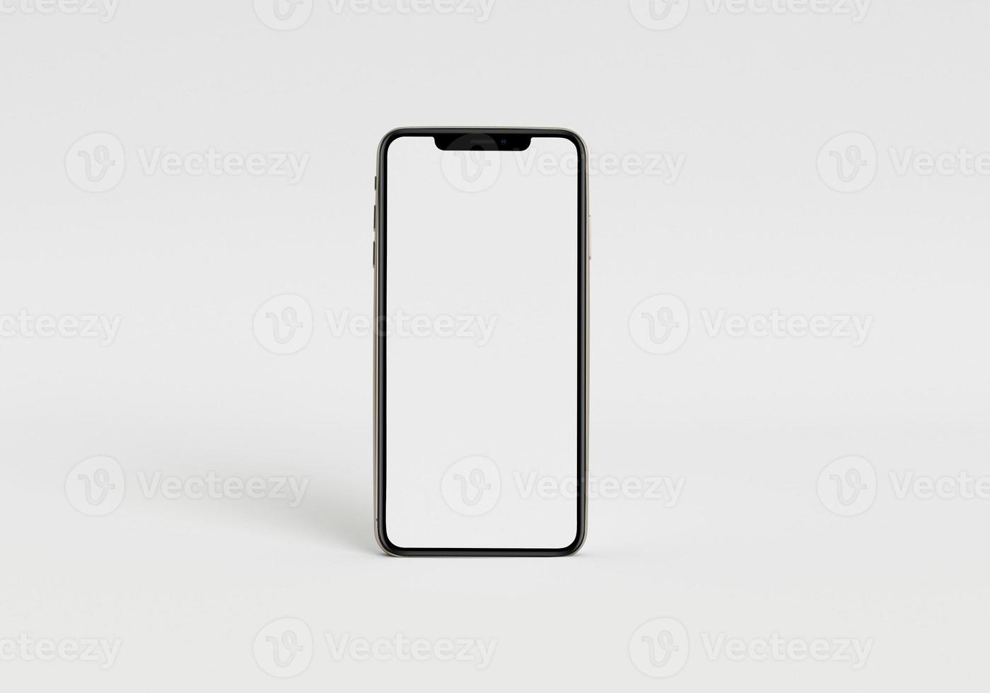 Illustration 3d render of isometric rectangles simulating a telephone in a 3d space with blank spaces. From different perspectives and views to help rock up for applications. photo