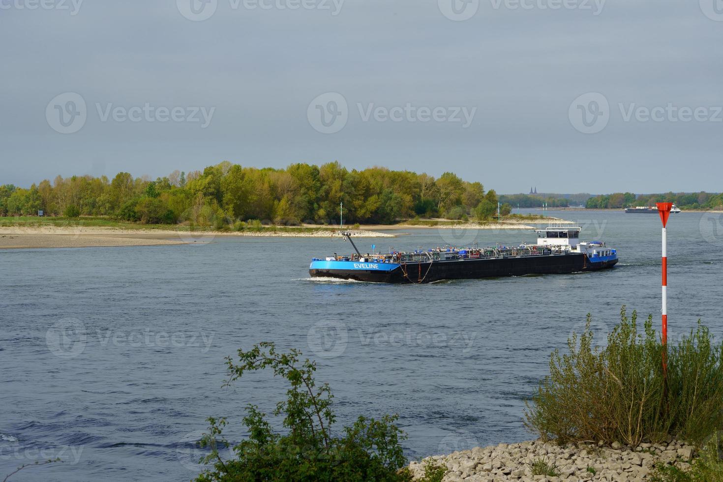 the river rhine near wesel photo