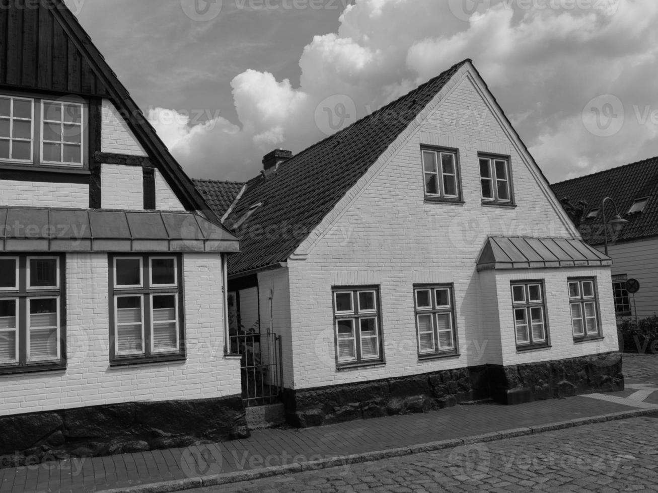 the city of Kappeln at the river schlei photo