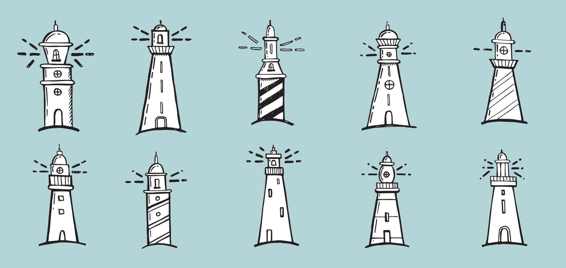 faro. diseño plano, ilustración vectorial. vector