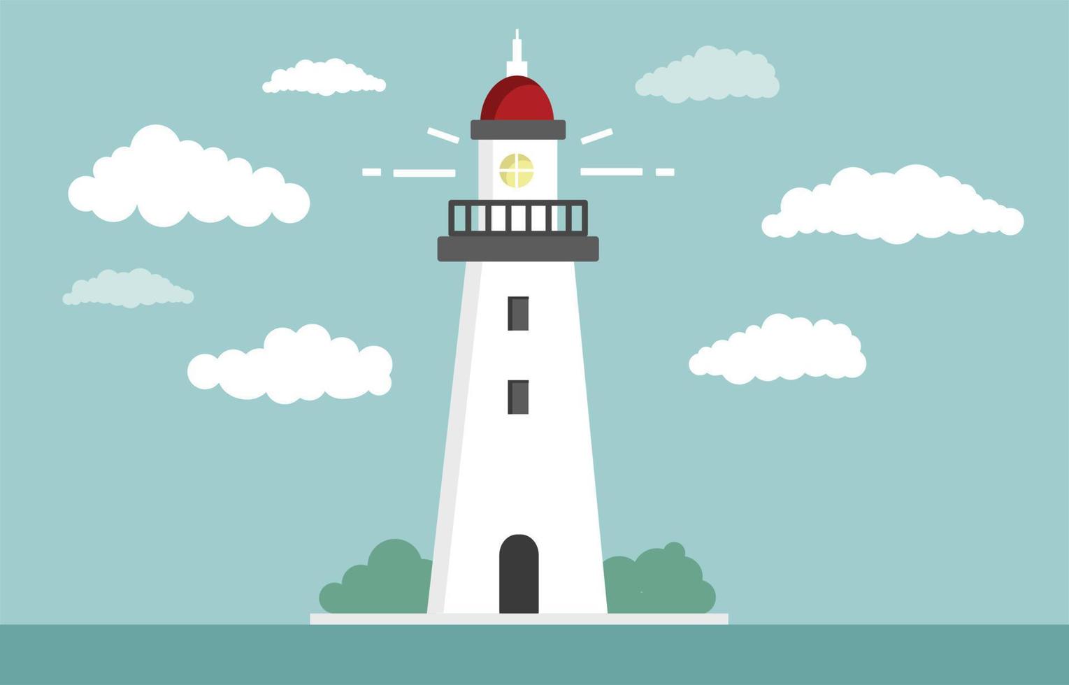 faro. diseño plano, ilustración vectorial. vector