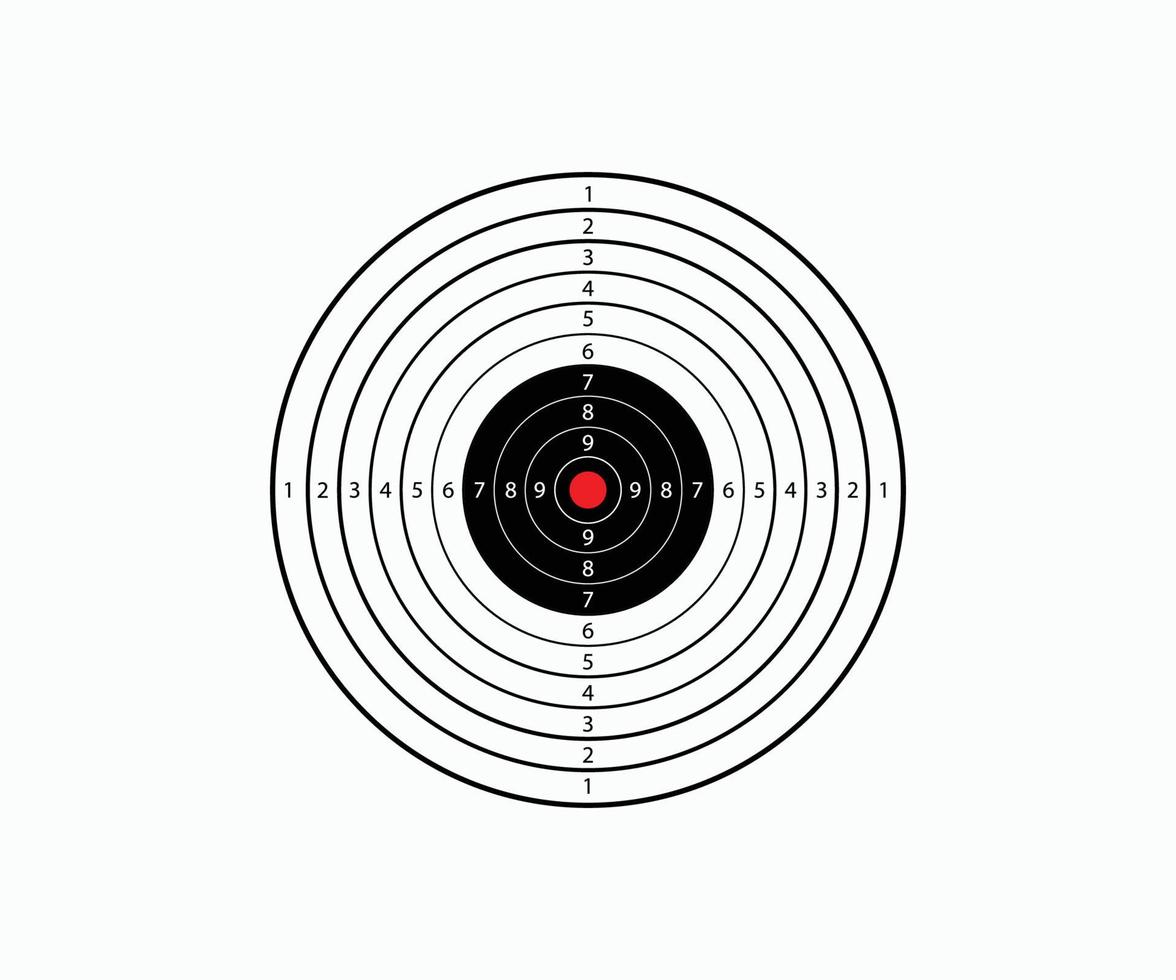 Target Shooting with Red Centre, Vector