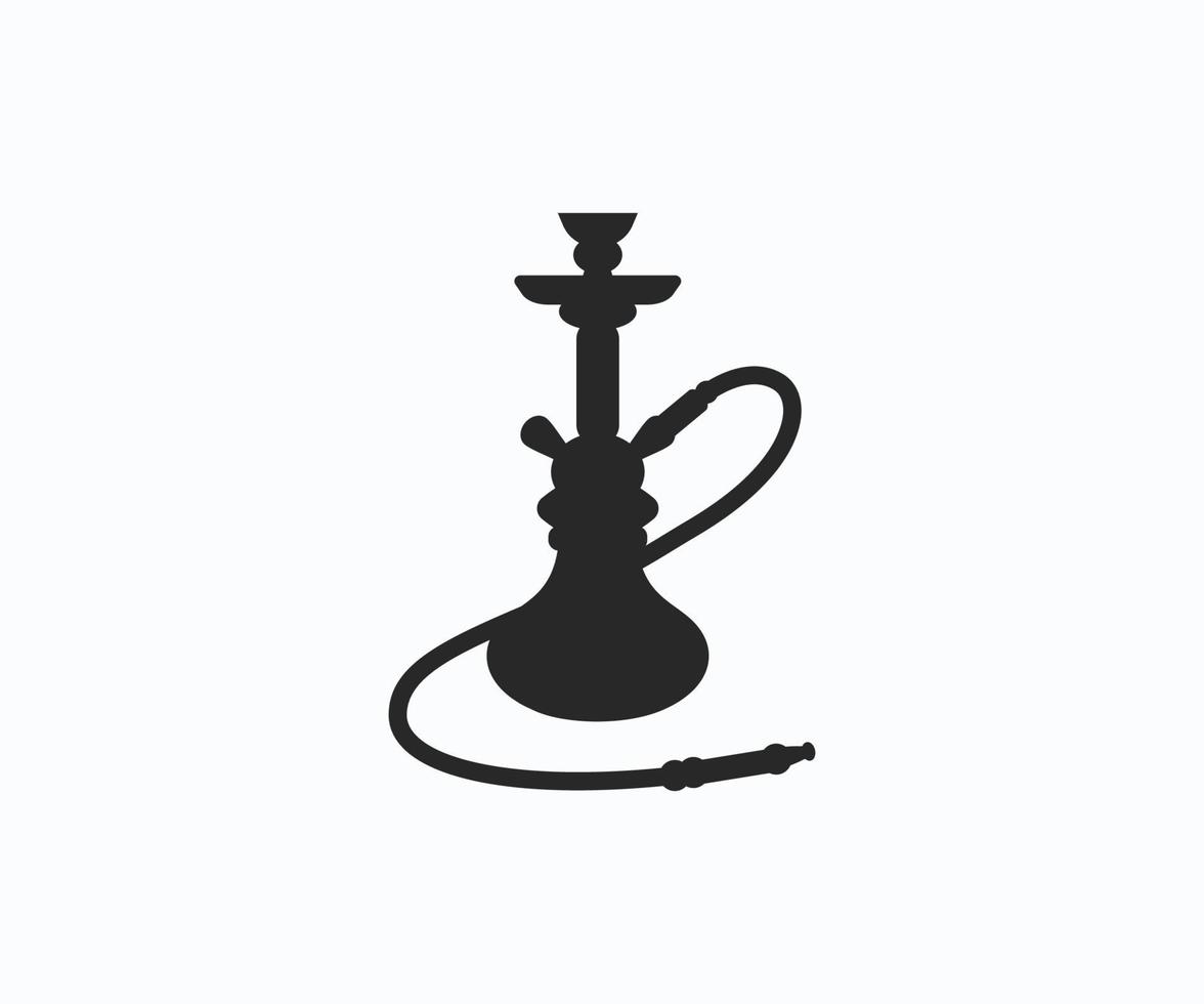 diseño de logotipo de icono de vector de narguile, logotipo de shisha vintage