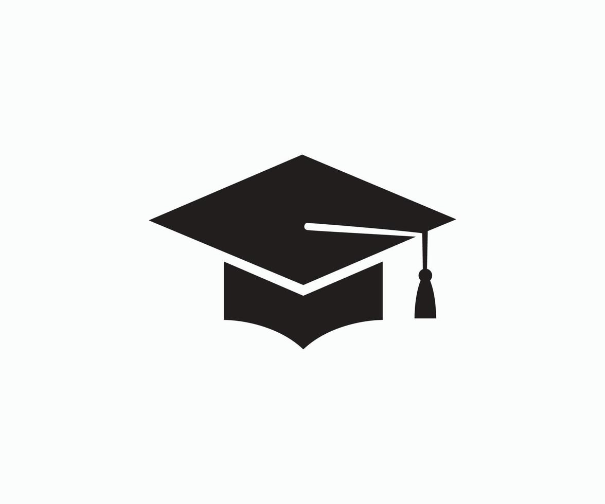 Graduation cap vector icon design template elements.