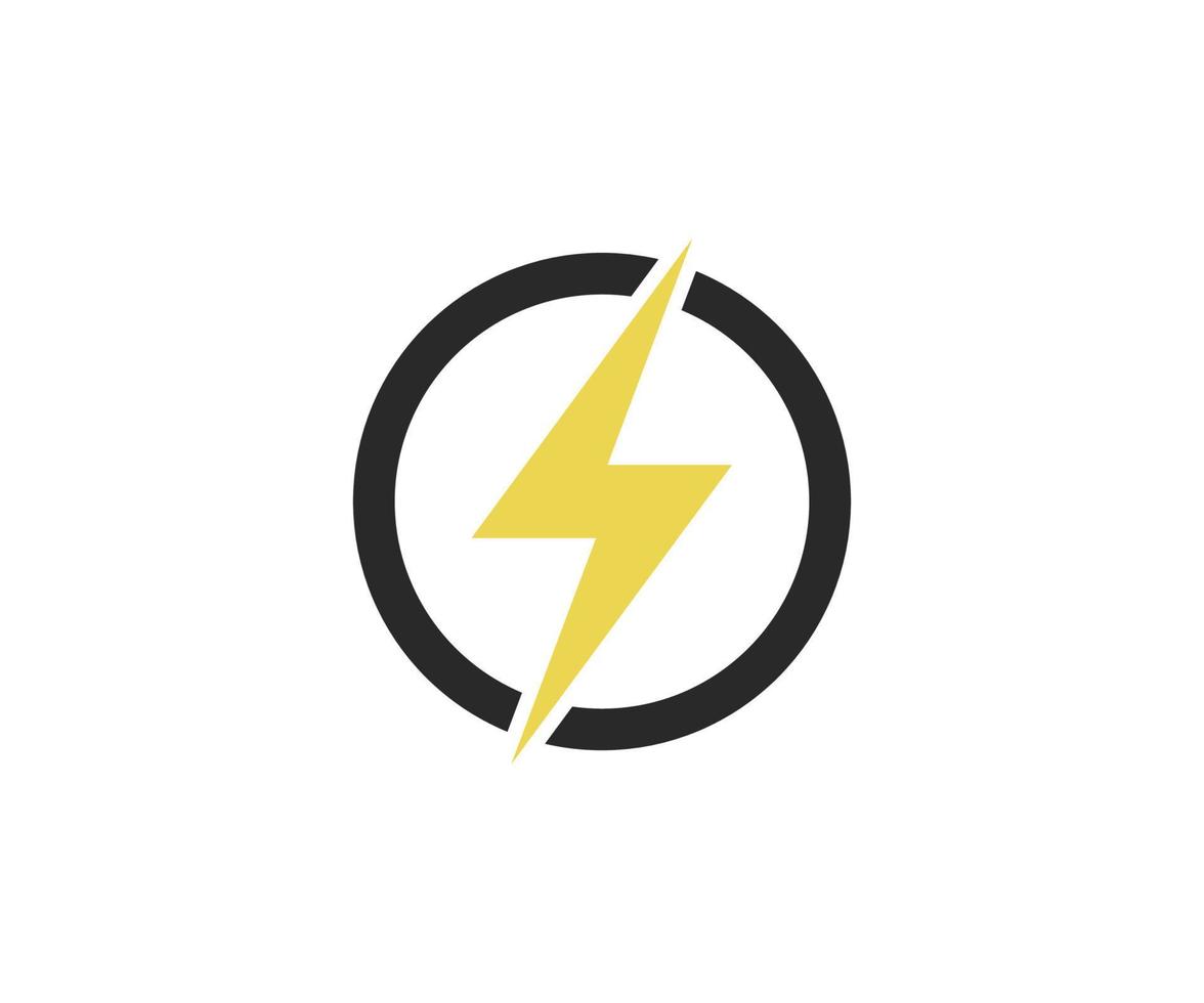 plantilla de diseño de vector de icono de electricidad. icono de rayo, icono de energía, icono de electricidad.