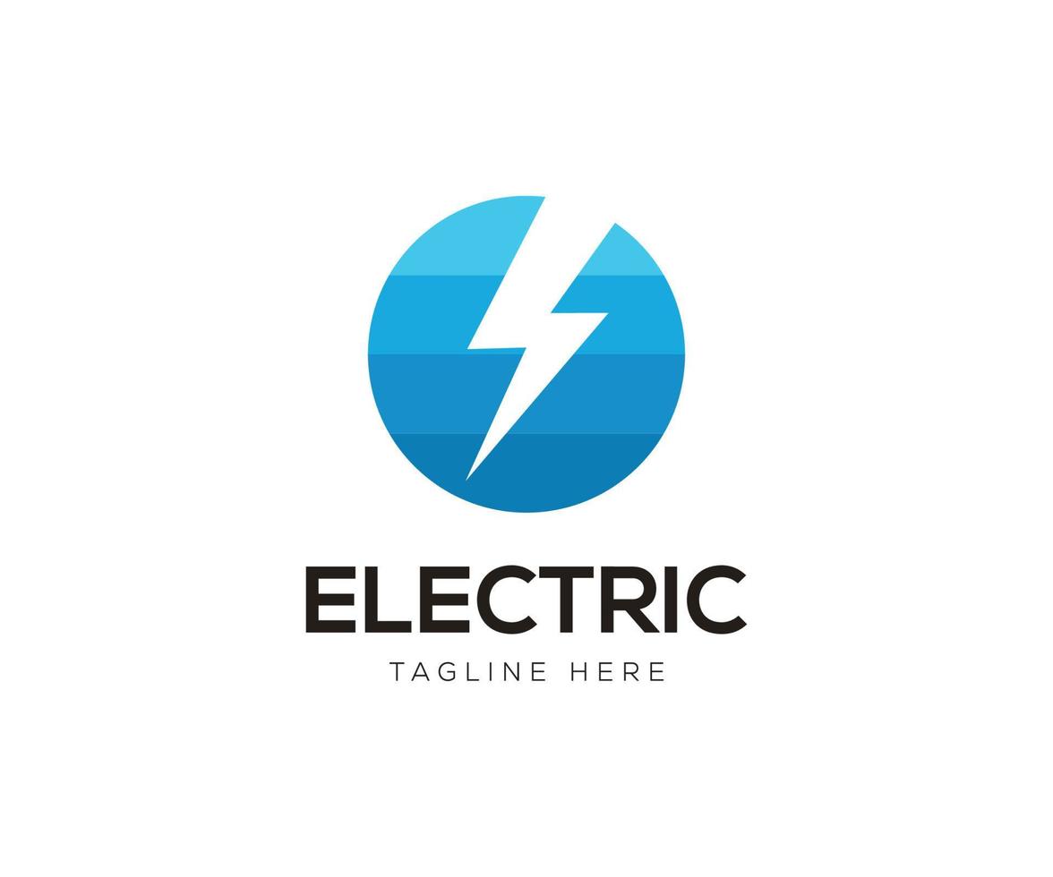 Modern electric power vector logo design concept. Energy and thunder electricity logo Templates.