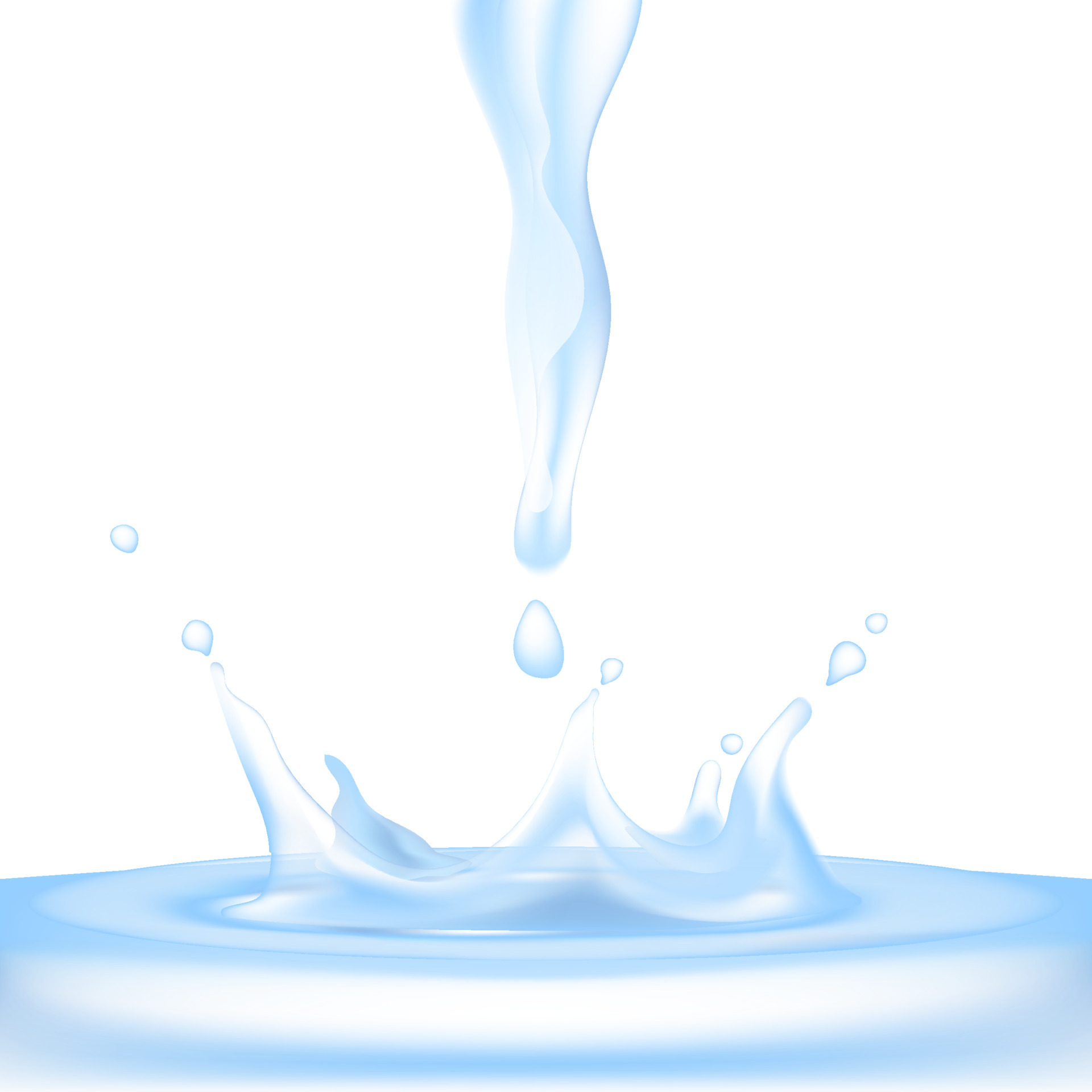 3D vector realistic illustration set, liquid splash and pour, realistic