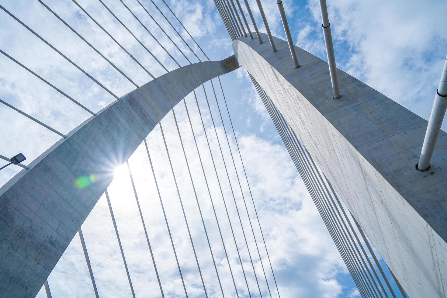 Ho Chi Minh city, Vietnam - MAY 22 2022 Thu Thiem 2 bridge, connecting Thu Thiem peninsula and District 1 across the Saigon River in Bach Dang port photo