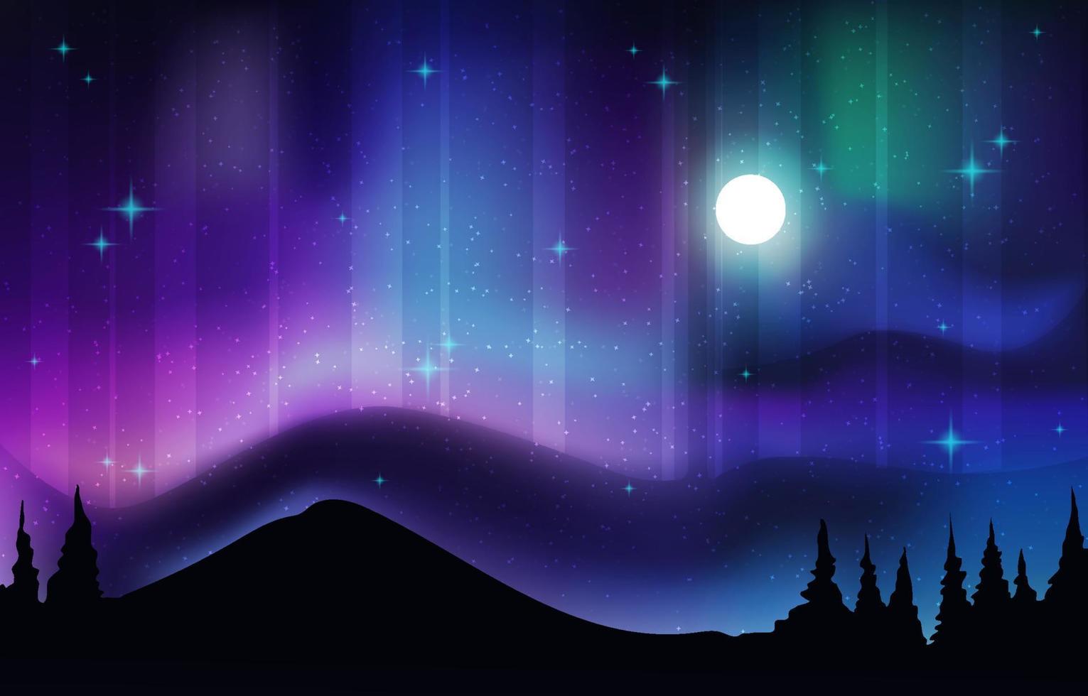 Northern Light Background vector