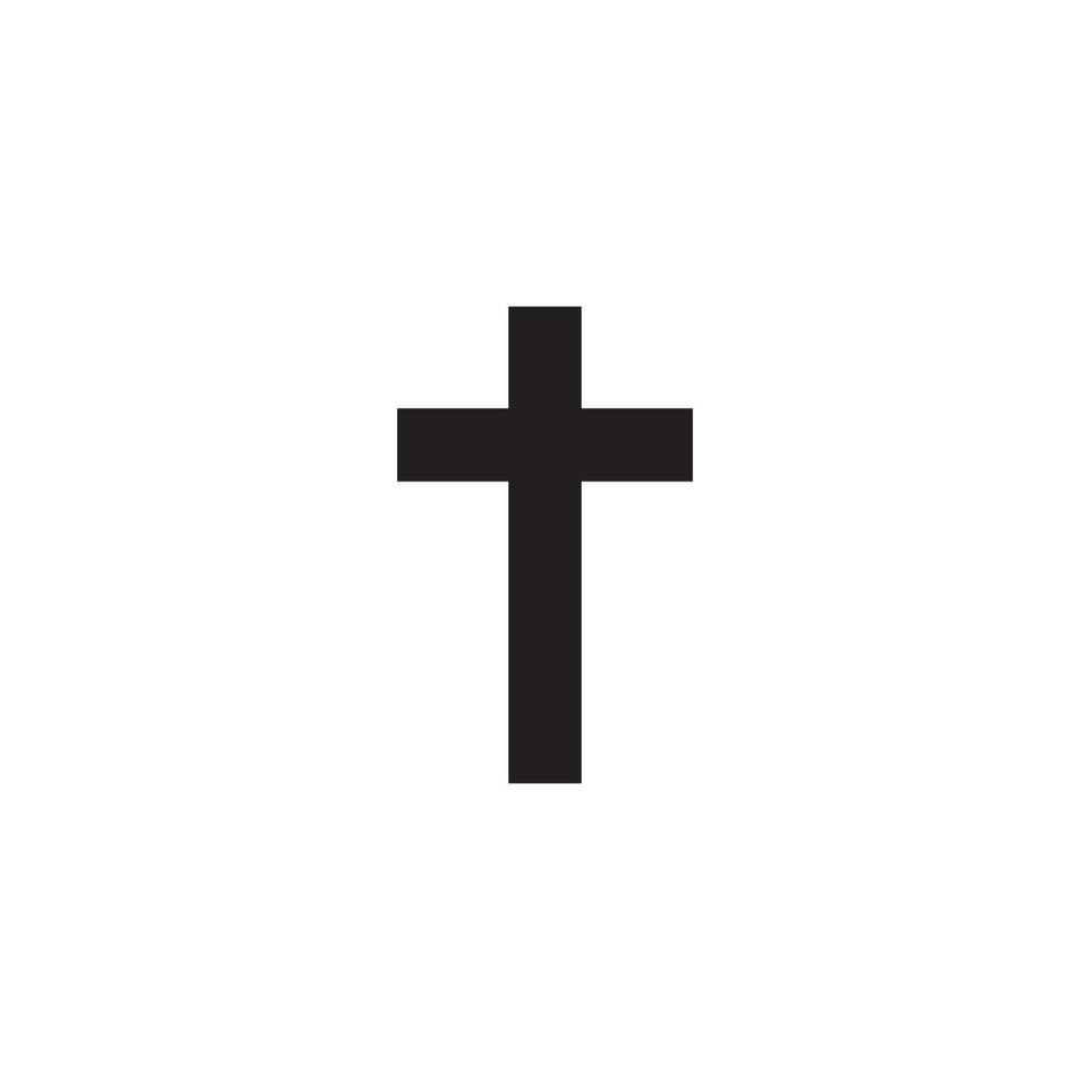 Christian cross icon vector