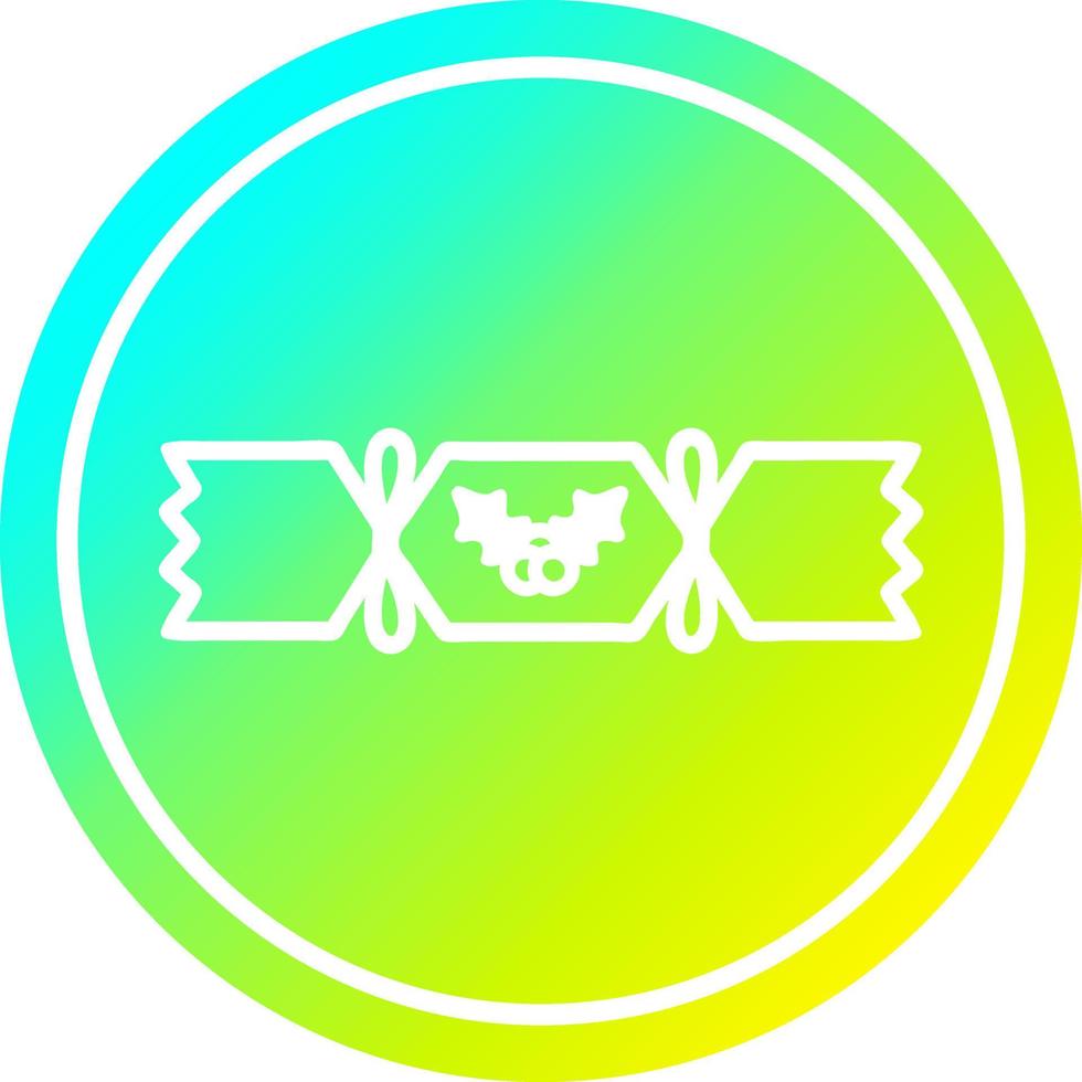 christmas cracker circular in cold gradient spectrum vector