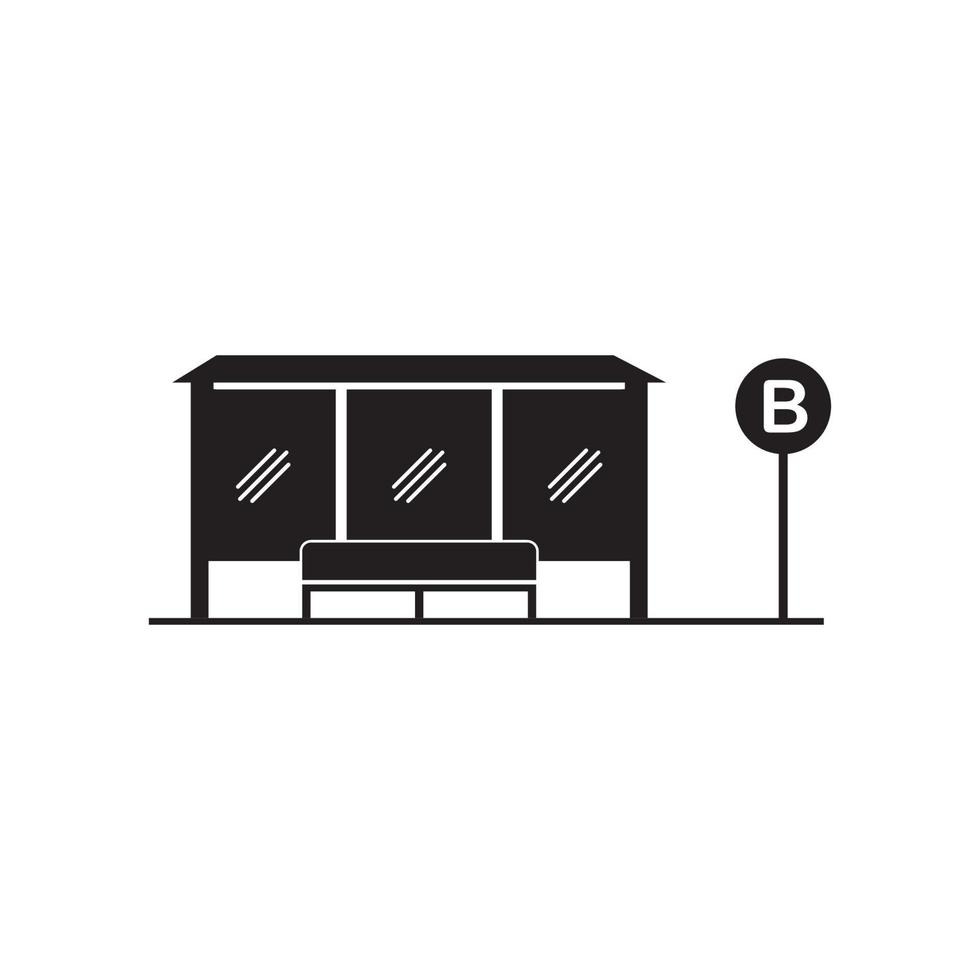 bus stop icon vector