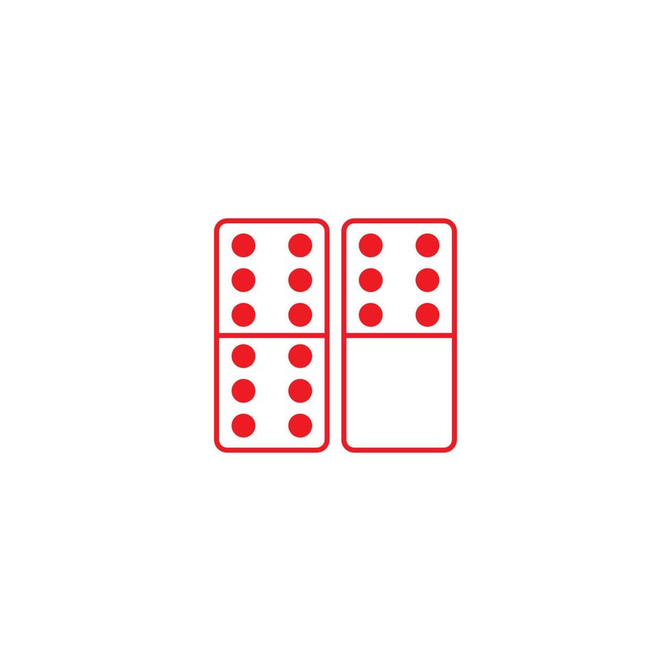 diseño de plantilla de ilustración de vector de logotipo de dominó