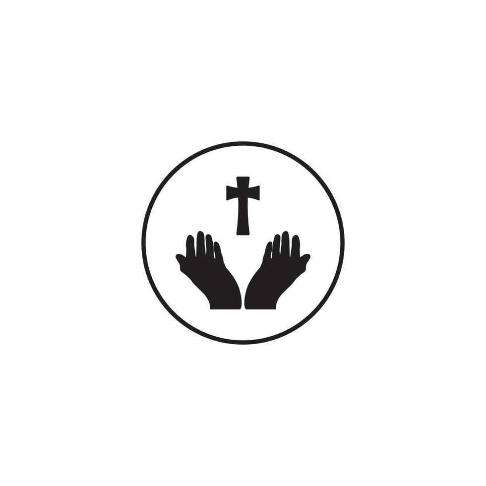 icono de cruz cristiana vector