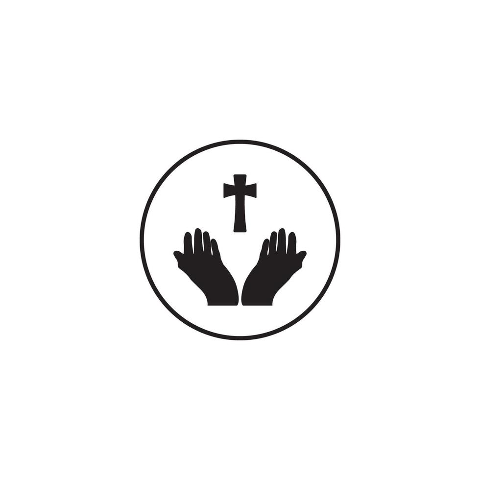 Christian cross icon vector