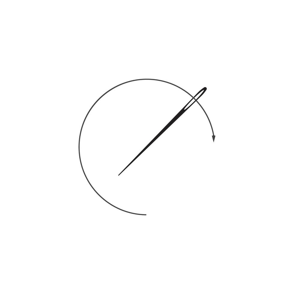 sewing needle icon vector