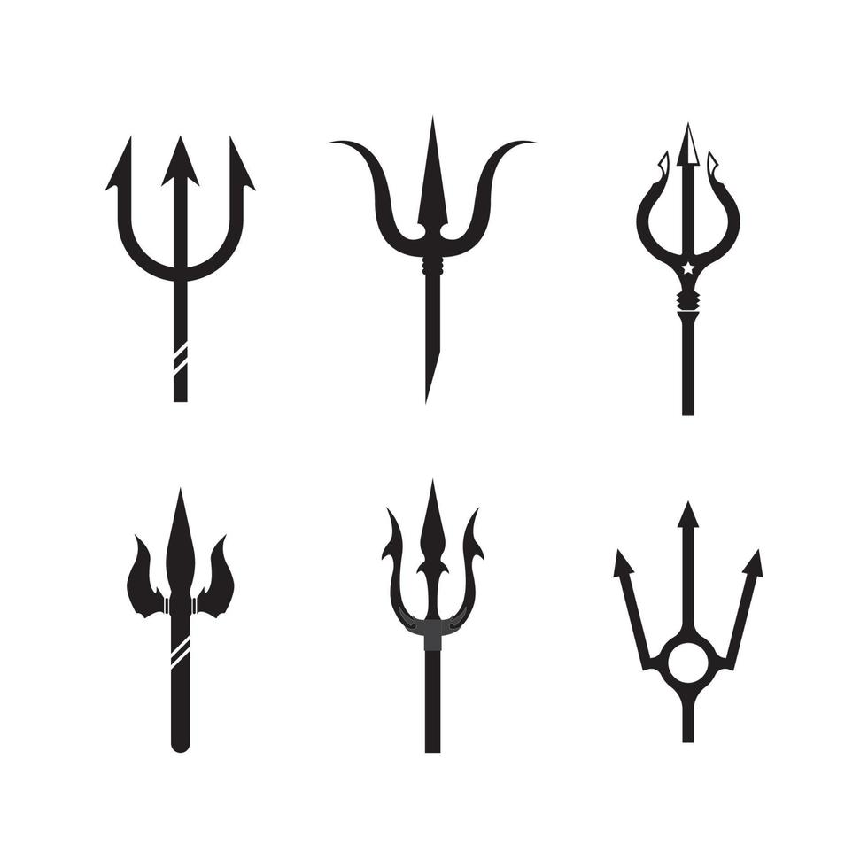 Trident icon   vector illustration template design