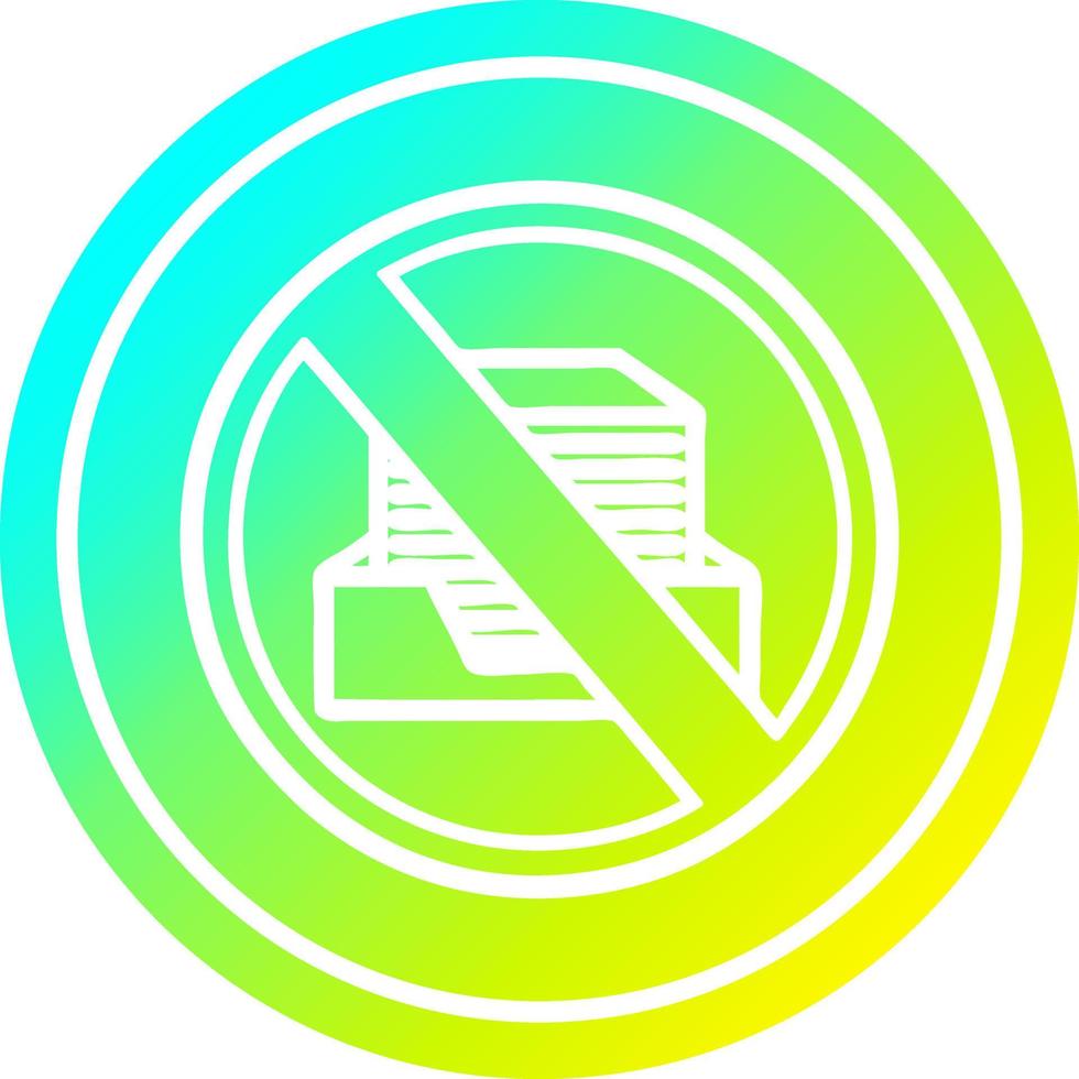 office paperless circular in cold gradient spectrum vector