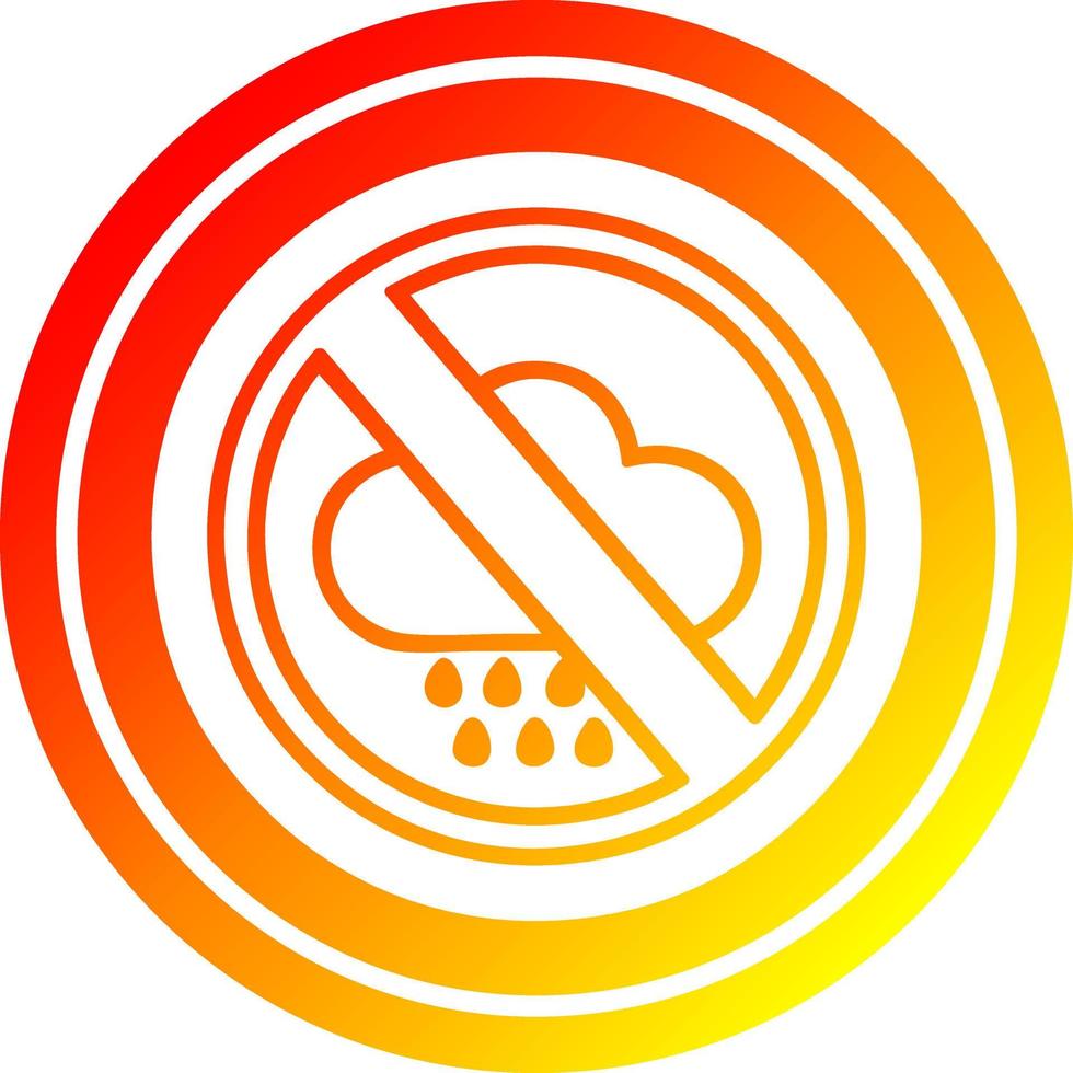 no bad weather circular in hot gradient spectrum vector