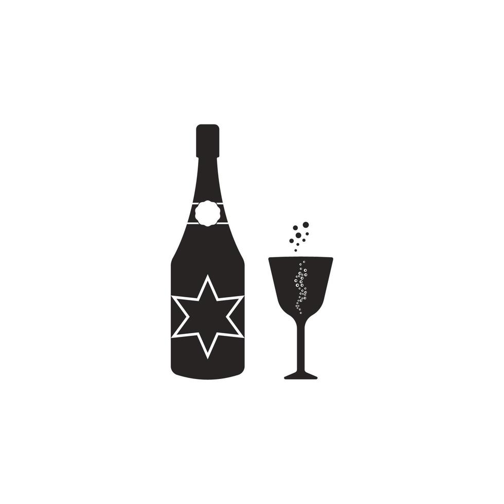 Champagne icon vector illustration template design