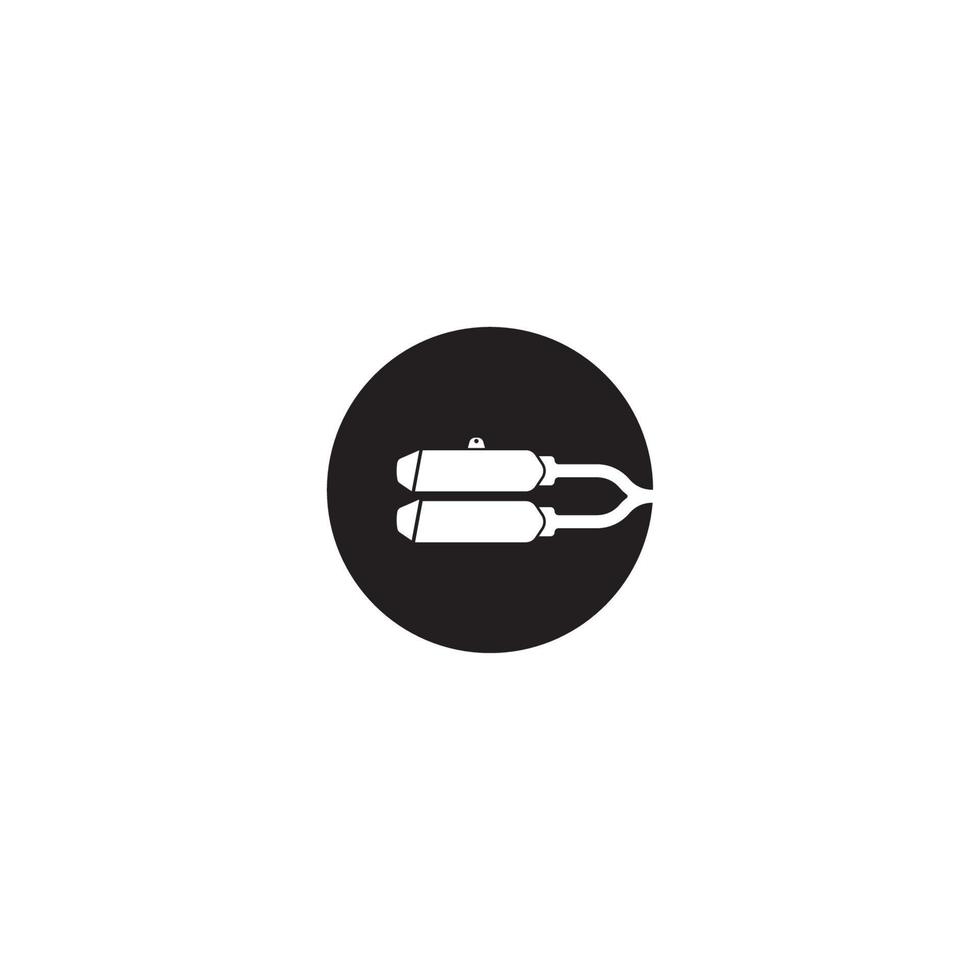 Exhaust pipe icon vector