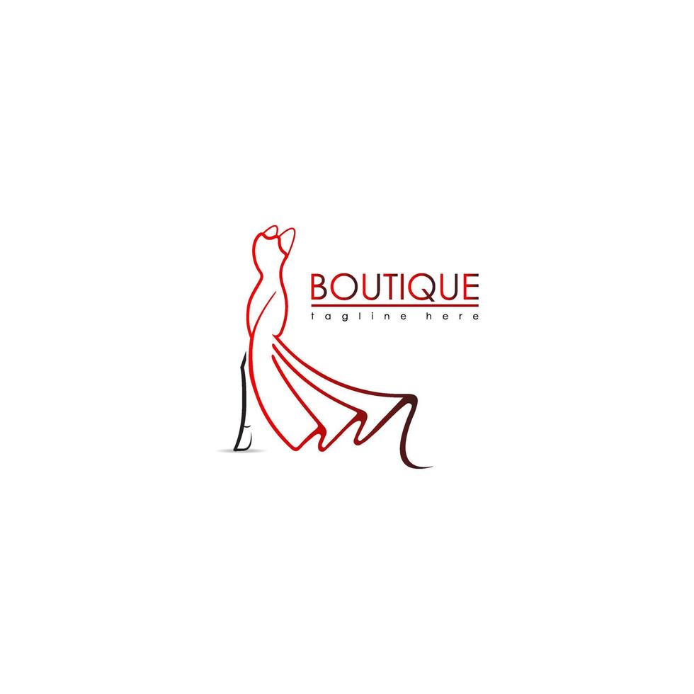 la ilustración de un diseño de logotipo minimalista se puede utilizar para  productos de ropa de mujer, símbolos, carteles, logotipos de tiendas en  línea, logotipos de ropa especial, boutique 10059984 Vector en