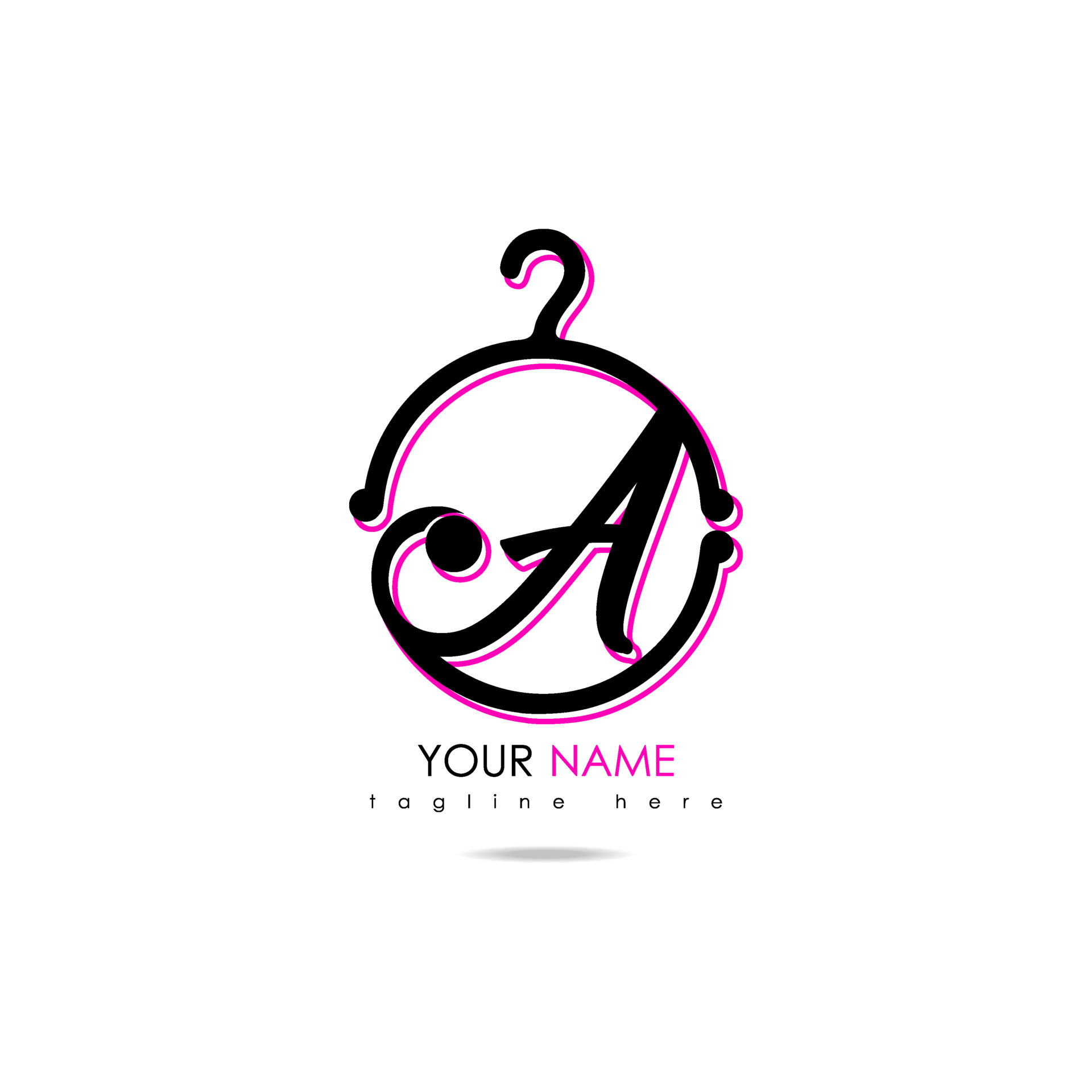 illustration of a minimalist logo design can be used for women's