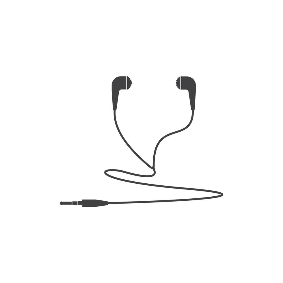 diseño de plantilla de ilustración de vector de icono de auriculares