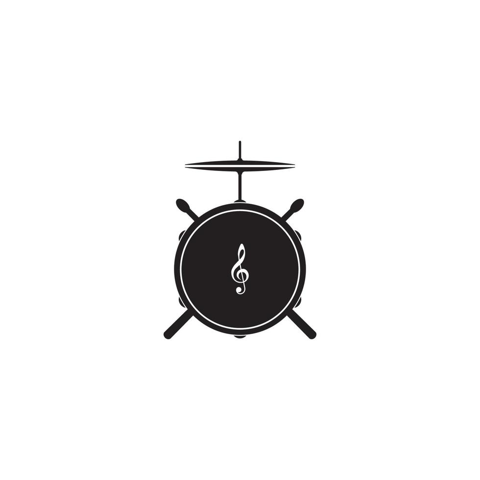 diseño de plantilla de ilustración de vector de icono de tambor