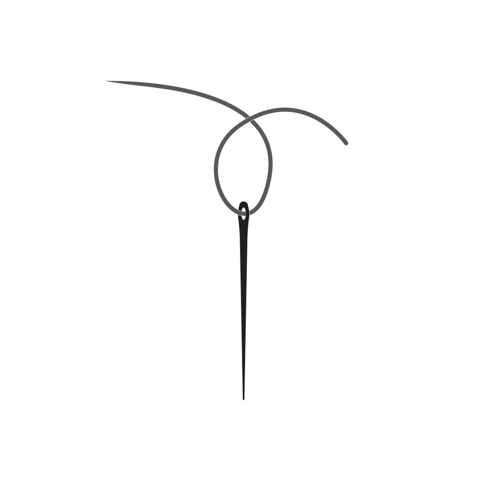 Sewing needle icon vector