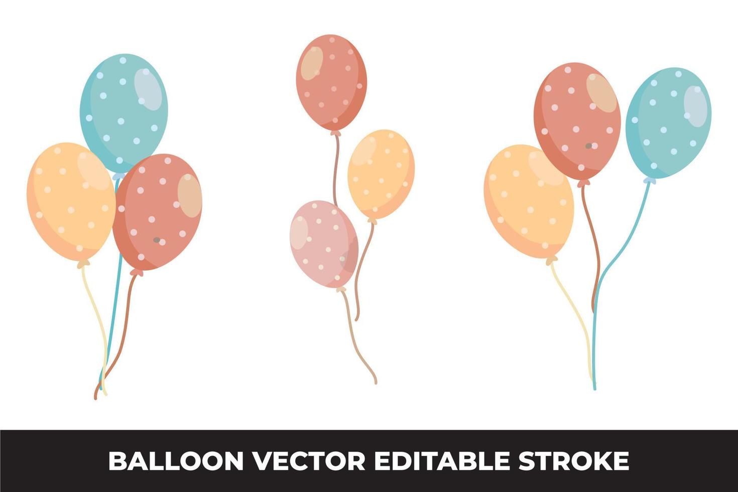 vector treeple ballon editable