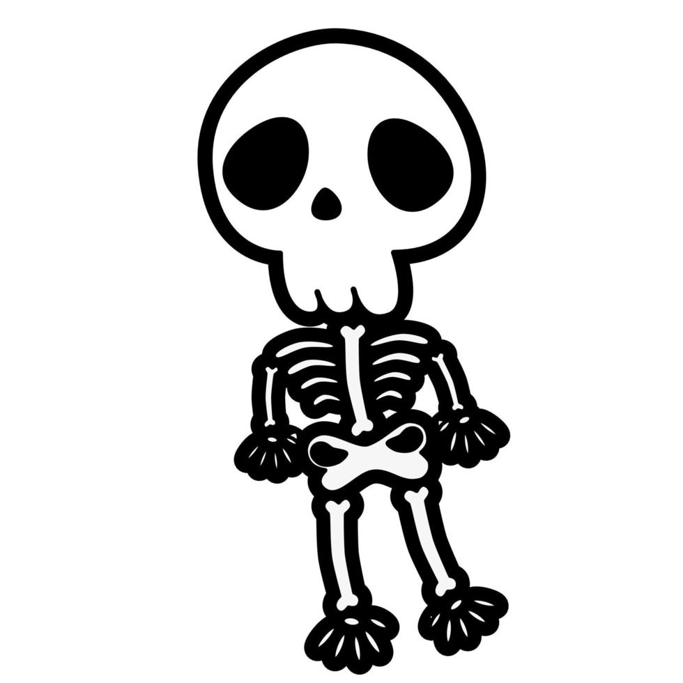 Cute doodle Halloween decorations collection vector