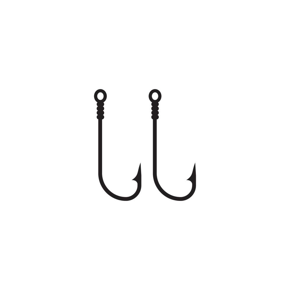 Fish hook icon. vector