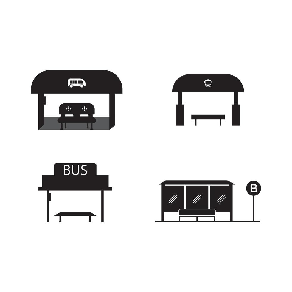 bus stop icon vector