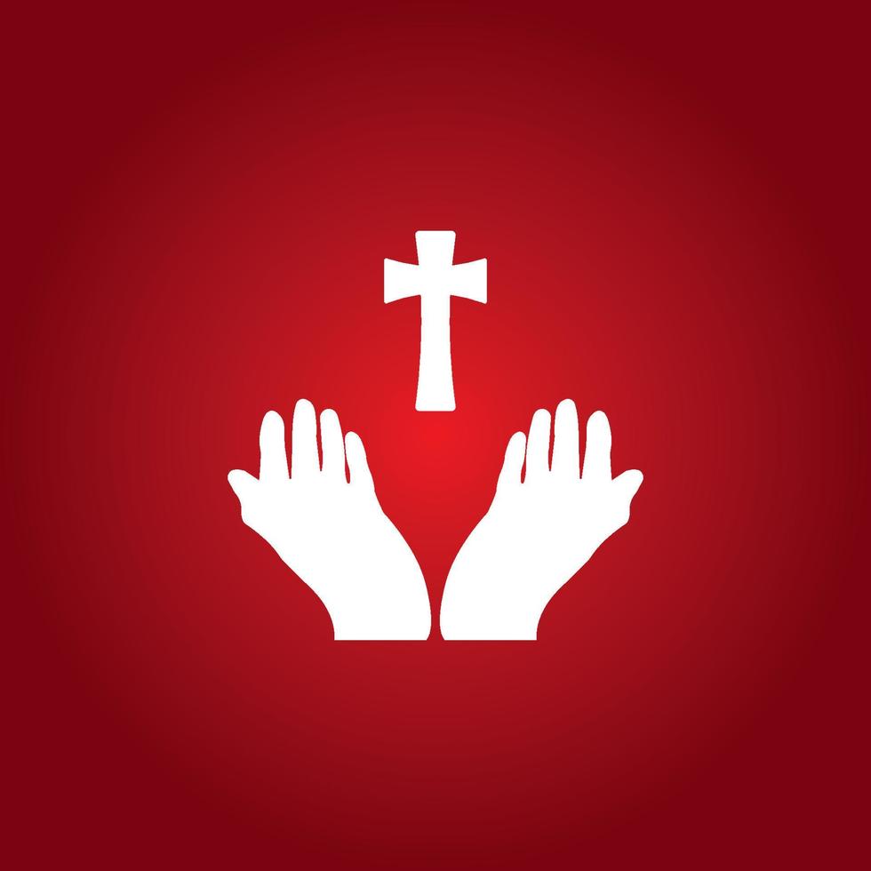 icono de cruz cristiana vector