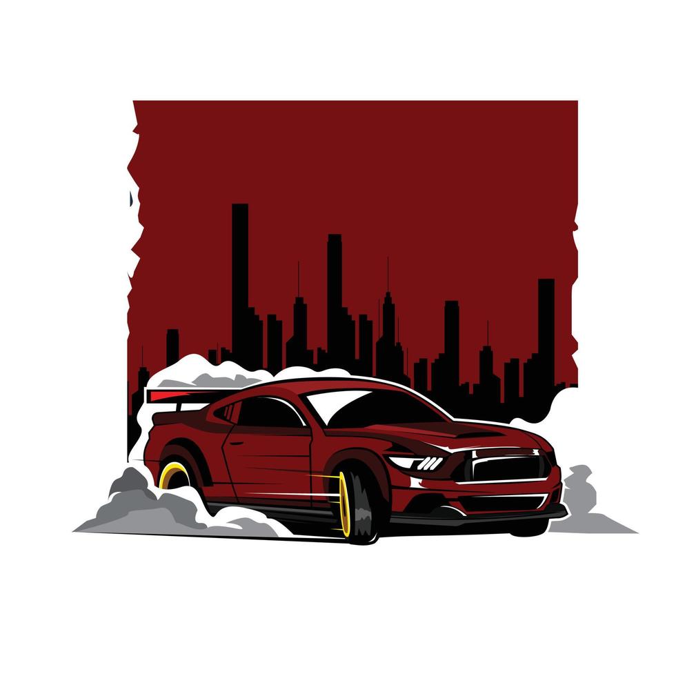 racer car in midnight vector
