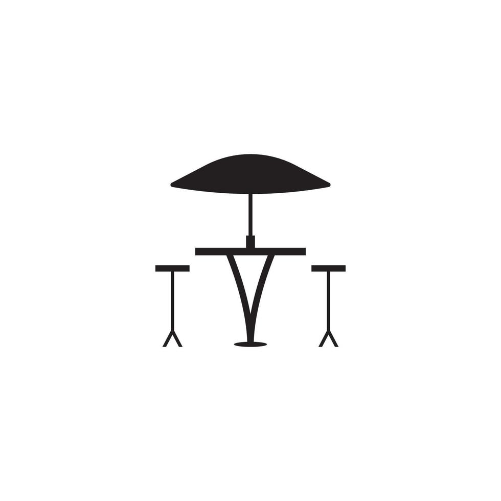 Picnic table icon vector