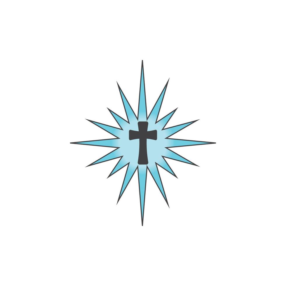 icono de cruz cristiana vector