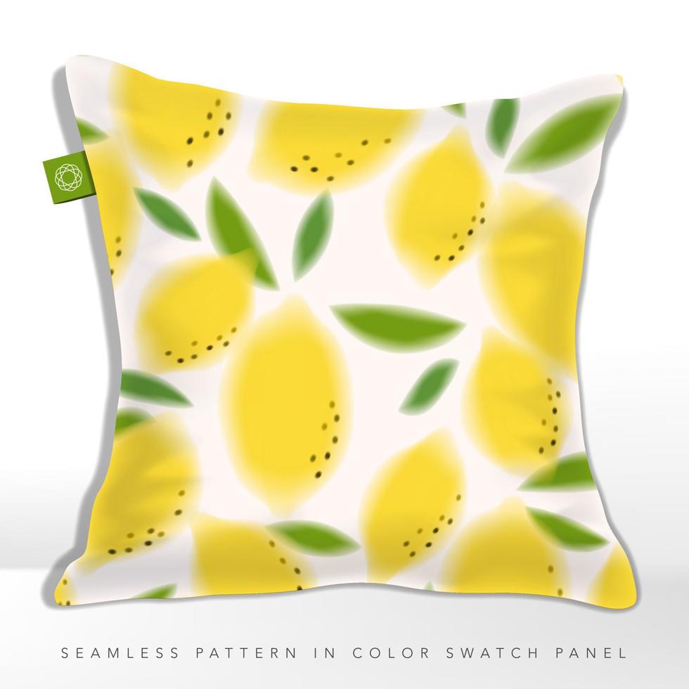 Vector Summer Fresh Lemon Seamless Graphic or Fabric Pattern