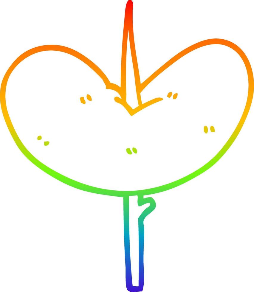 salchicha de dibujos animados de dibujo de línea de gradiente de arco iris vector