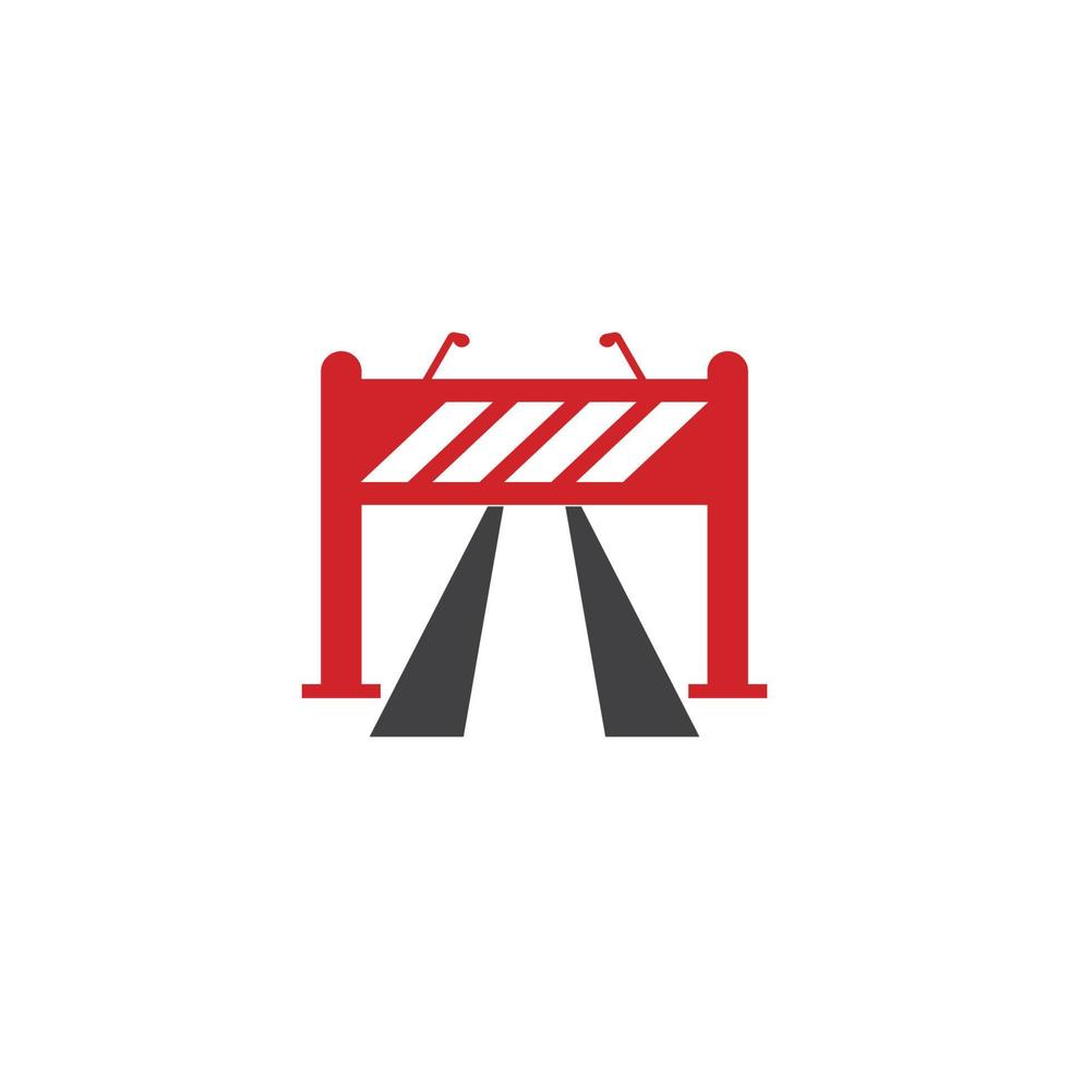 Traffic barrier Icon vector