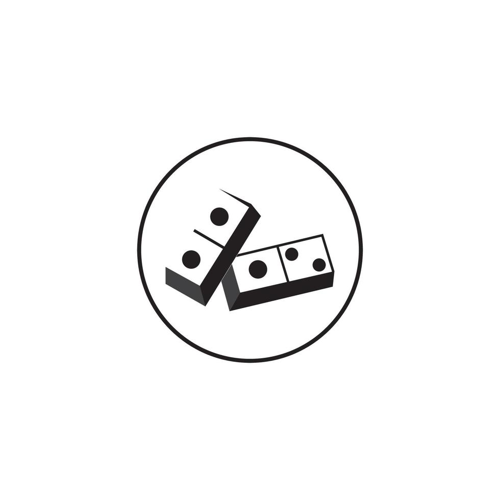 diseño de plantilla de ilustración de vector de logotipo de dominó