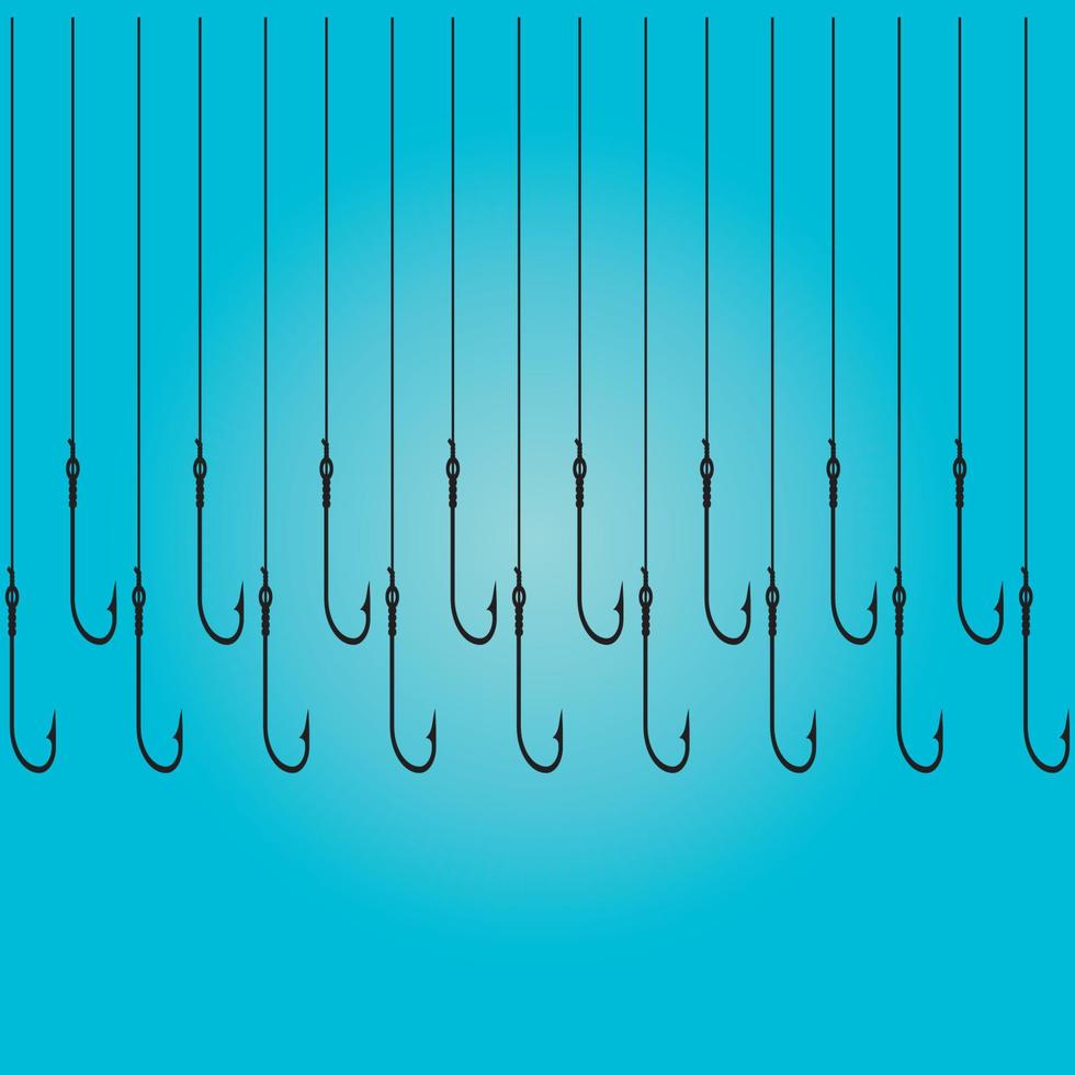 Fish hook icon. vector