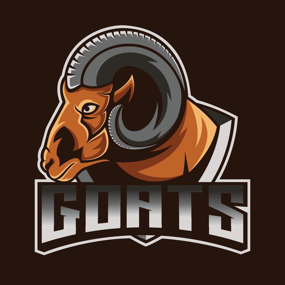 logotipo de mascota de cabras buen uso para insignia de emblema de identidad de símbolo y más vector