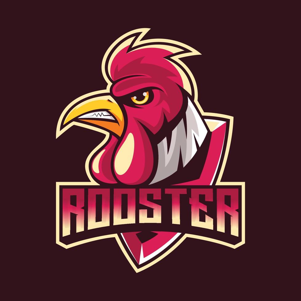 Rooster mascot logo good use for symbol identity emblem badge and more. vector