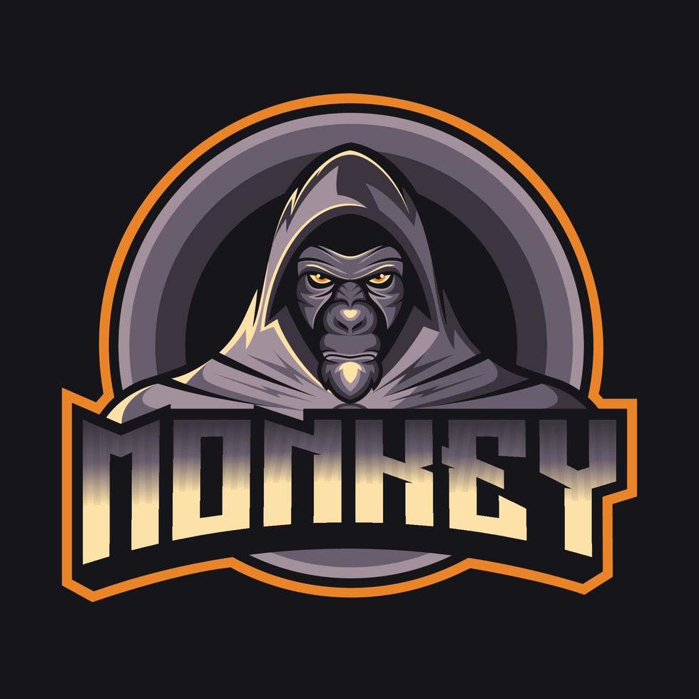 Monkey mascot logo good use for symbol identity emblem badge and more vector