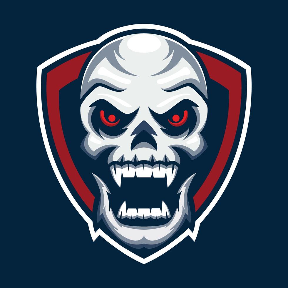 Shield skull mascot logo good use for symbol identity emblem badge and more vector