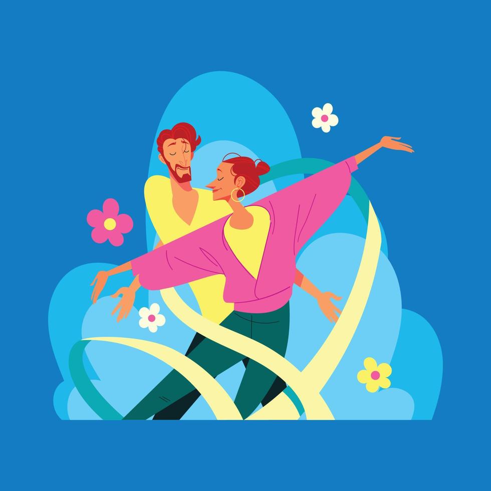 Romantic Couple Dancing vector