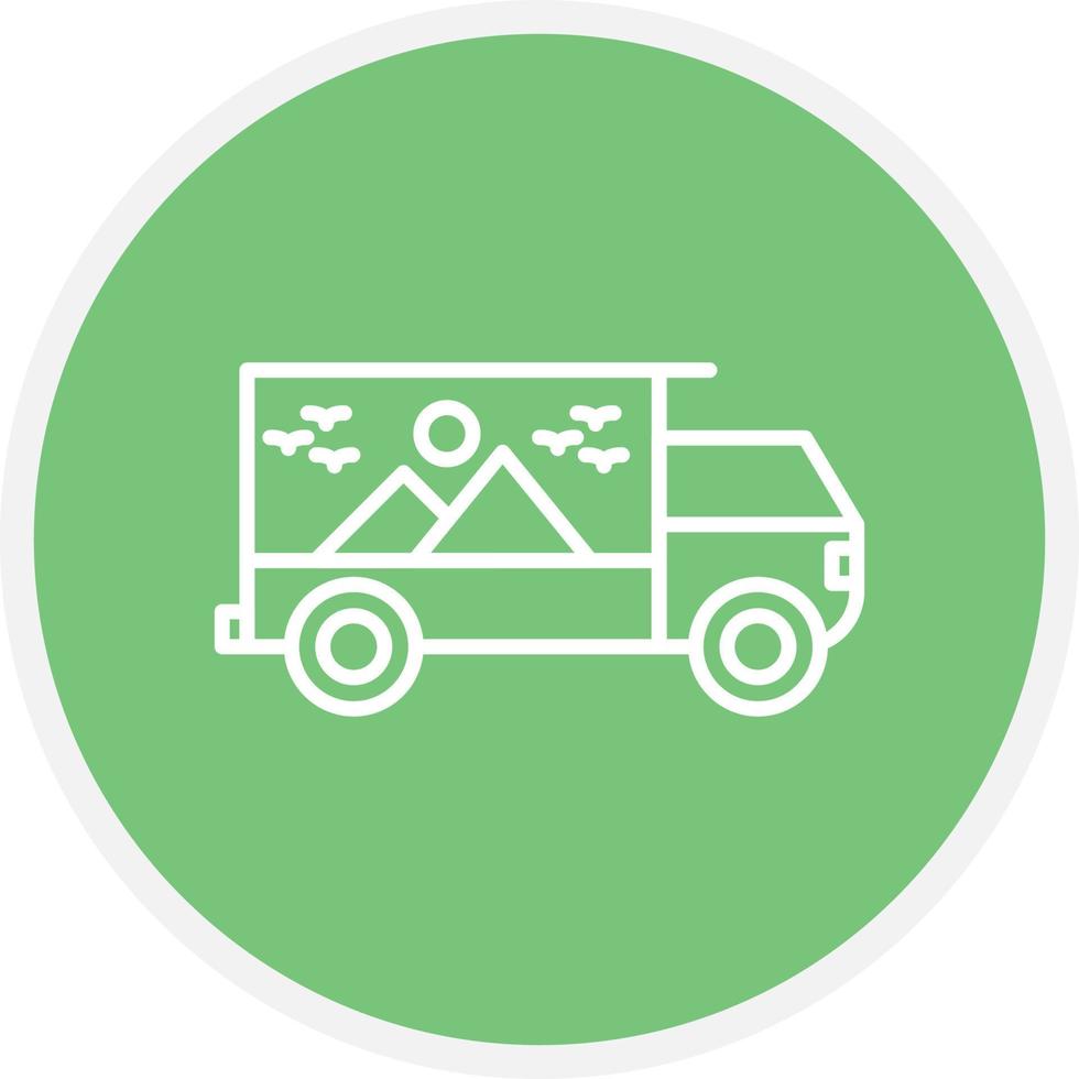 Truck Line Circle vector