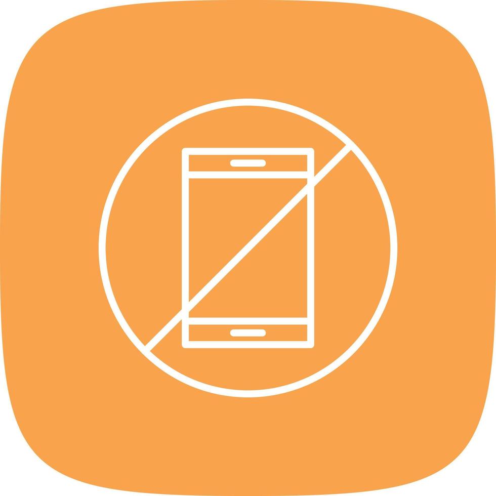 No Phone Line Round Corner vector